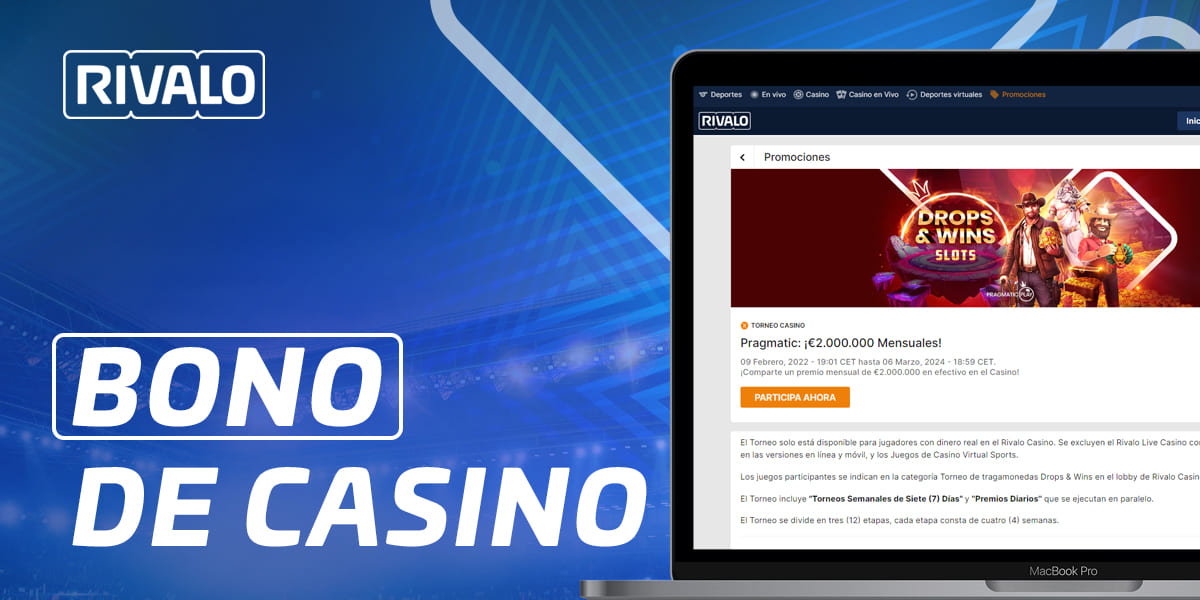 Lista de bonos disponibles para los usuarios de Rivalo de Colombia en la sección de casino online